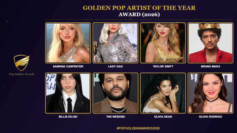 Golden Pop Artist of the Year Award (2026) Nominees